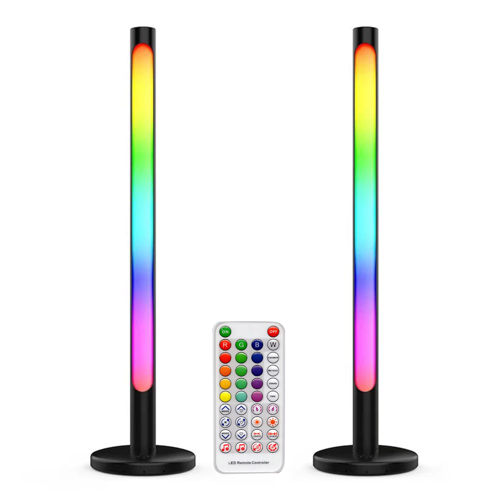 Sound Control Music Rhythm Light RGB Colorful Smart Voice Activated LED Light Music Pickup Light Bar Ambient Lighting for Game Room Decoration Car Desktop DJ Studio