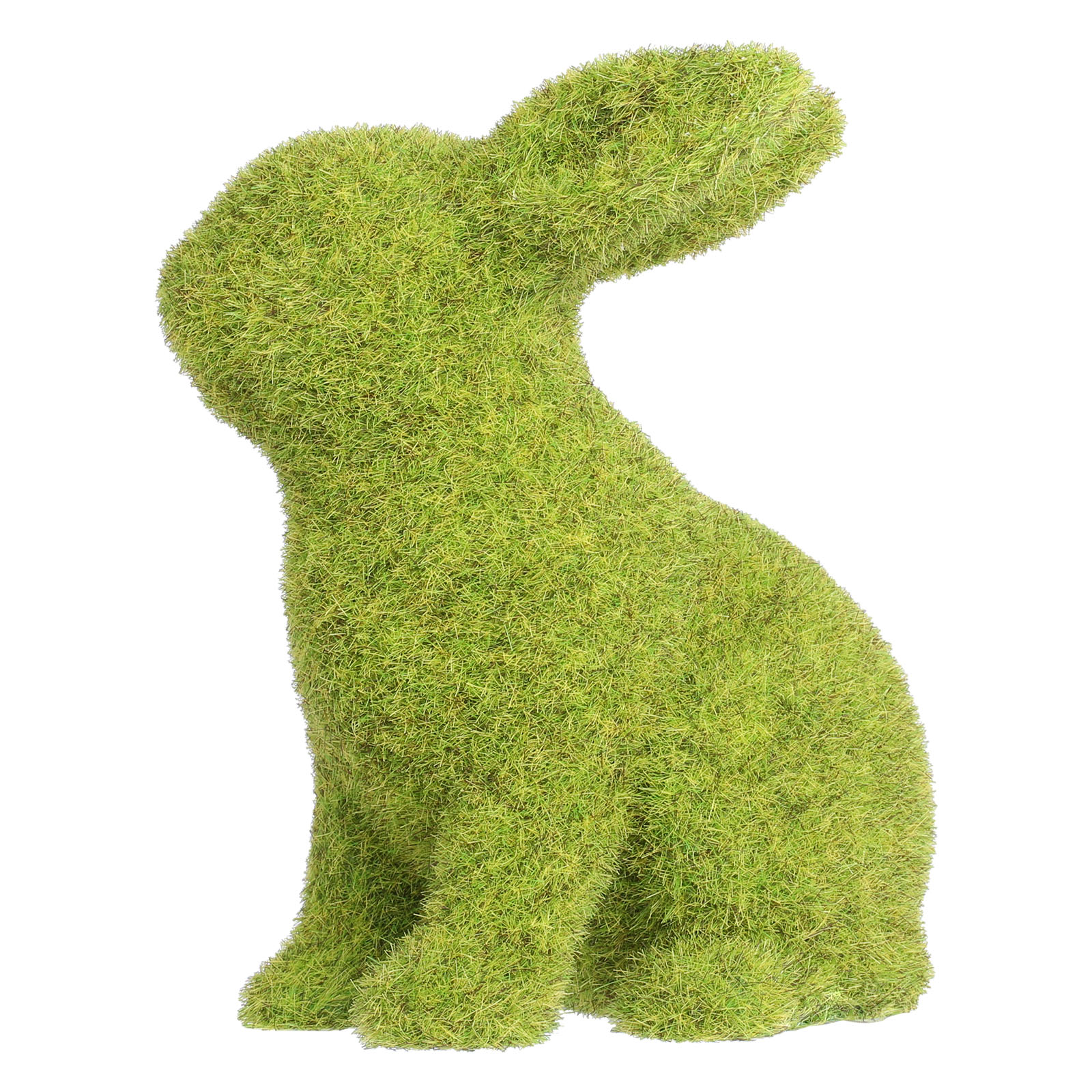 Tomfeel Flocking Bunny Decoration Garden Rabbit Sculpture Moss Effect Animal Resin Sculpture Easter Decoration Fairy Tale Garden Decoration Outdoor Lawn, Garden Decoration Green