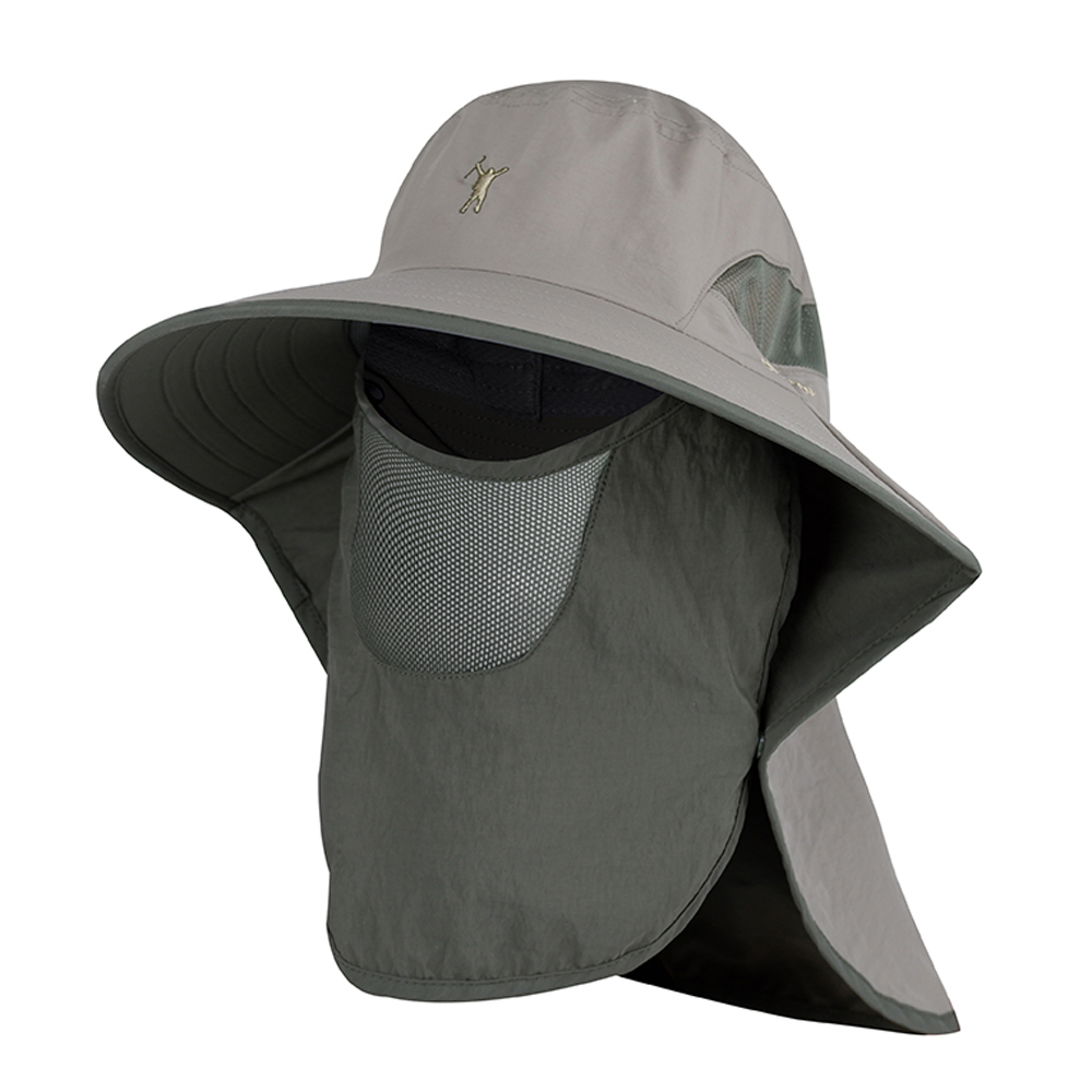 Outdoor Sun Shield Hat UPF 50+ Sun Cap with Neck Face Flap for Camping Gardening Cycling Hiking