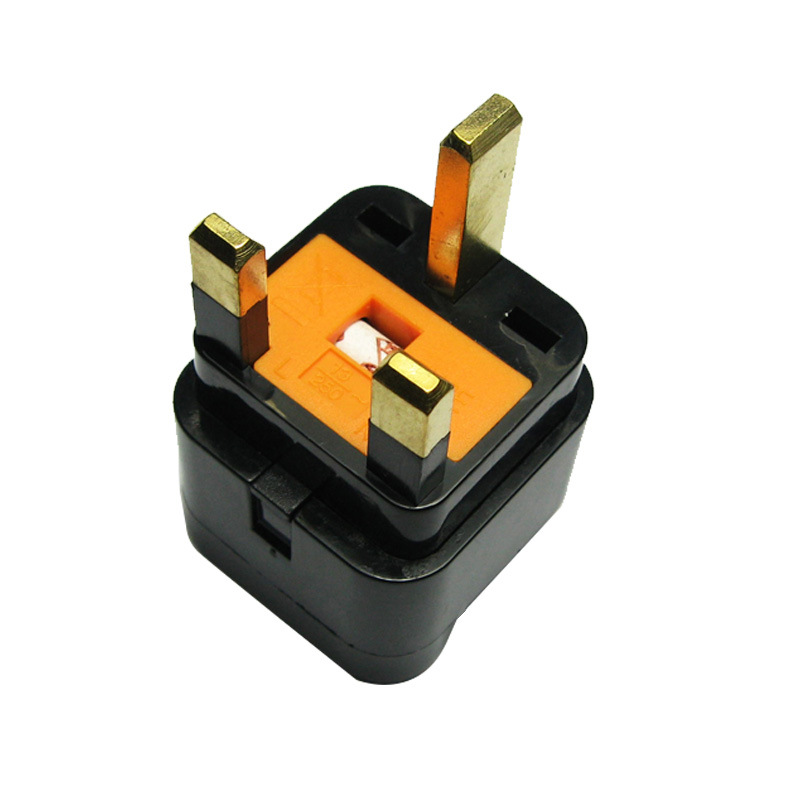 British standard travel conversion plug British British standard power plug WD-7S UK Hong Kong India Travel Converter Black (all copper environmental protection)