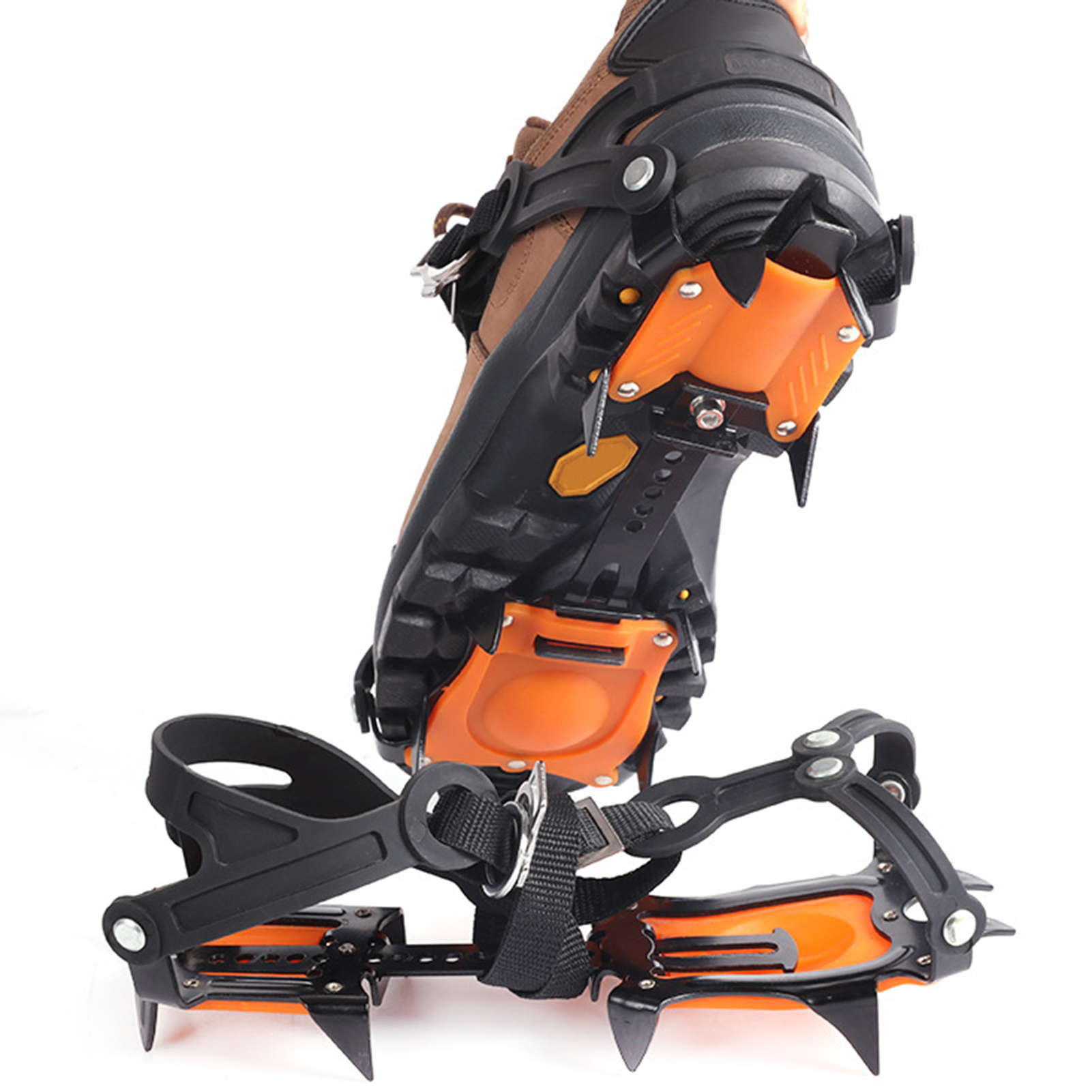 Crampons Ice Traction Cleats for Boots Shoes Anti-slip Snow Grips for Walking Hiking Climbing