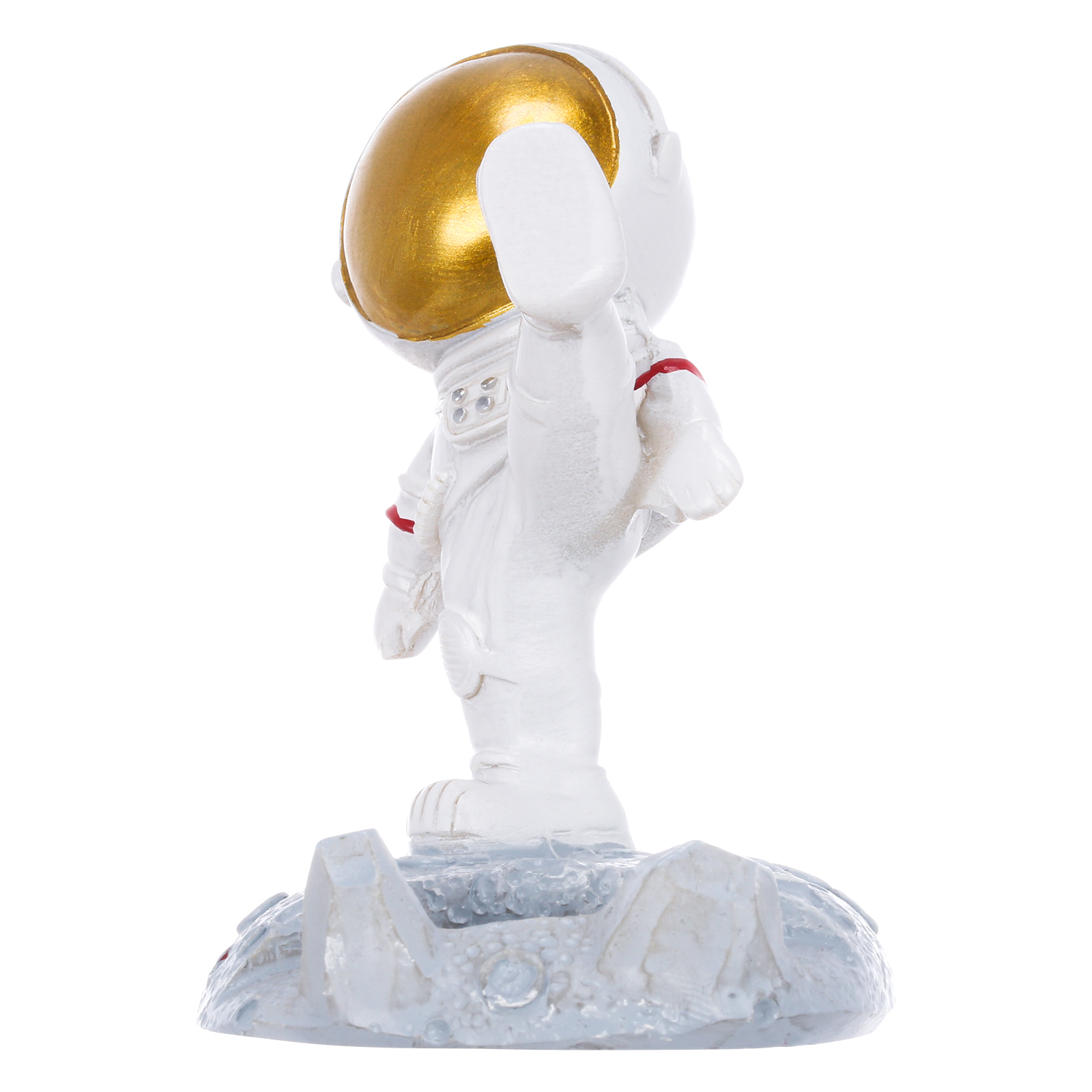 Tomfeel Astronaut Cellphone Holder Panel PC Bracket Resin Ornament DIY Holder Office Living Room and Desk Decoration Gift Golden & Silvery