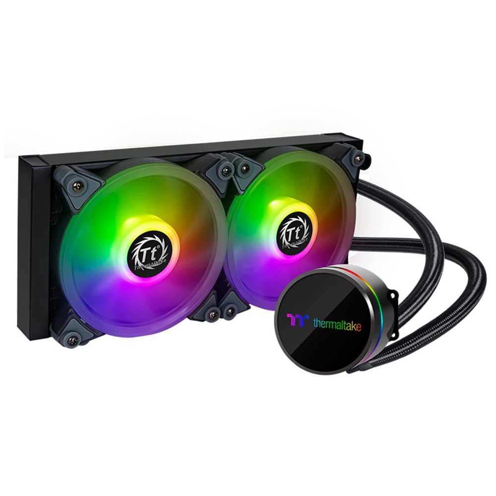 Thermaltake 240 Riing ARGB AIO CPU Liquid Cooler ARGB PWM Fans Sync Lighting Effect Copper Pump Head Multiple Platforms