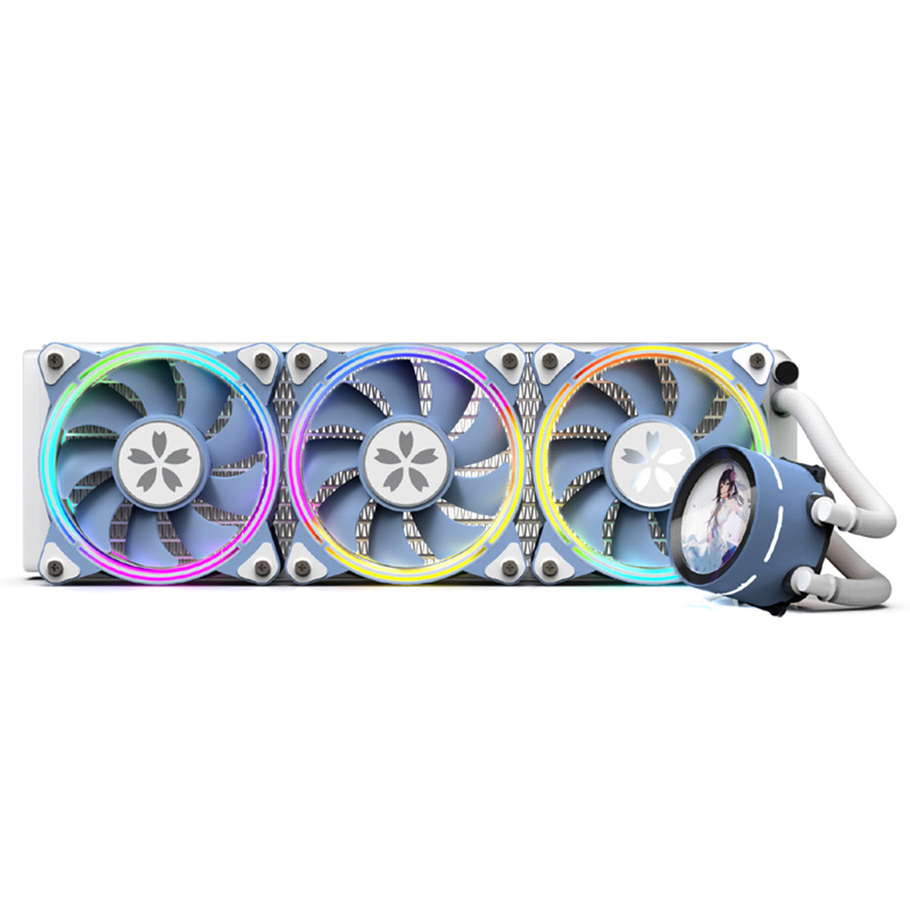 Yeston Integrated Water-cooled Radiator with High-performance Water Pump 3 ARGB Fans Support ARGB Motherboard Synchronization