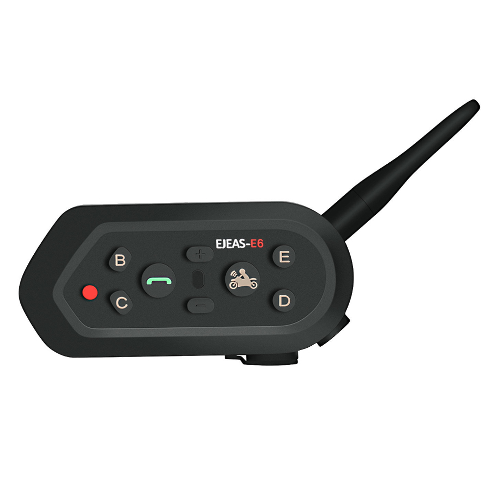 EJEAS E6 Motorcycle Helmet BT Intercom Headphone Real-Time Full Duplex Intercom up to 1200m Talking Distance Wide Compatibility