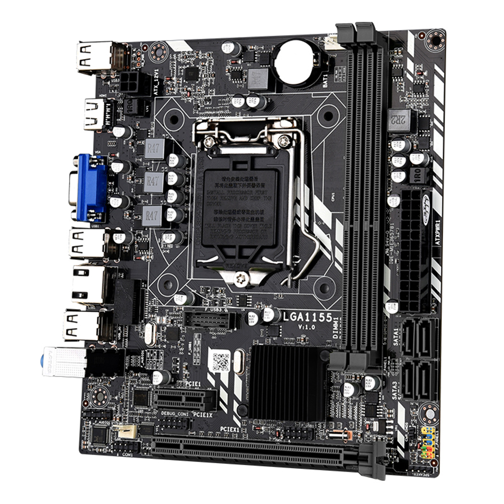 JINGSHA H61M Motherboard Dual-channel DDR3 Memory Slots VGA+HD Display Interfaces Support LGA1155 CPU(Core i3/i5/i7)