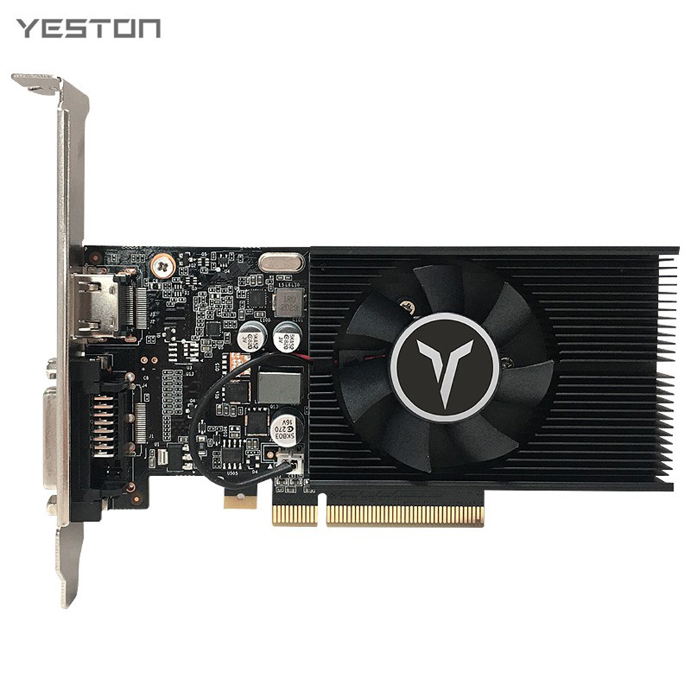 Yeston GT1030-4G D4 LP Gaming Graphic Card 4GB/64bit/DDR4 Memory 1152-1380MHz/2100MHz Frequency HD+DVI-D Output Ports