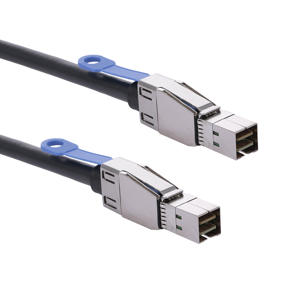 MINISAS HD 4X-MINISAS HD 4X 12G 4-channel High Speed Transmission Copper Cable SFF-8644 for Case External Connection 3M