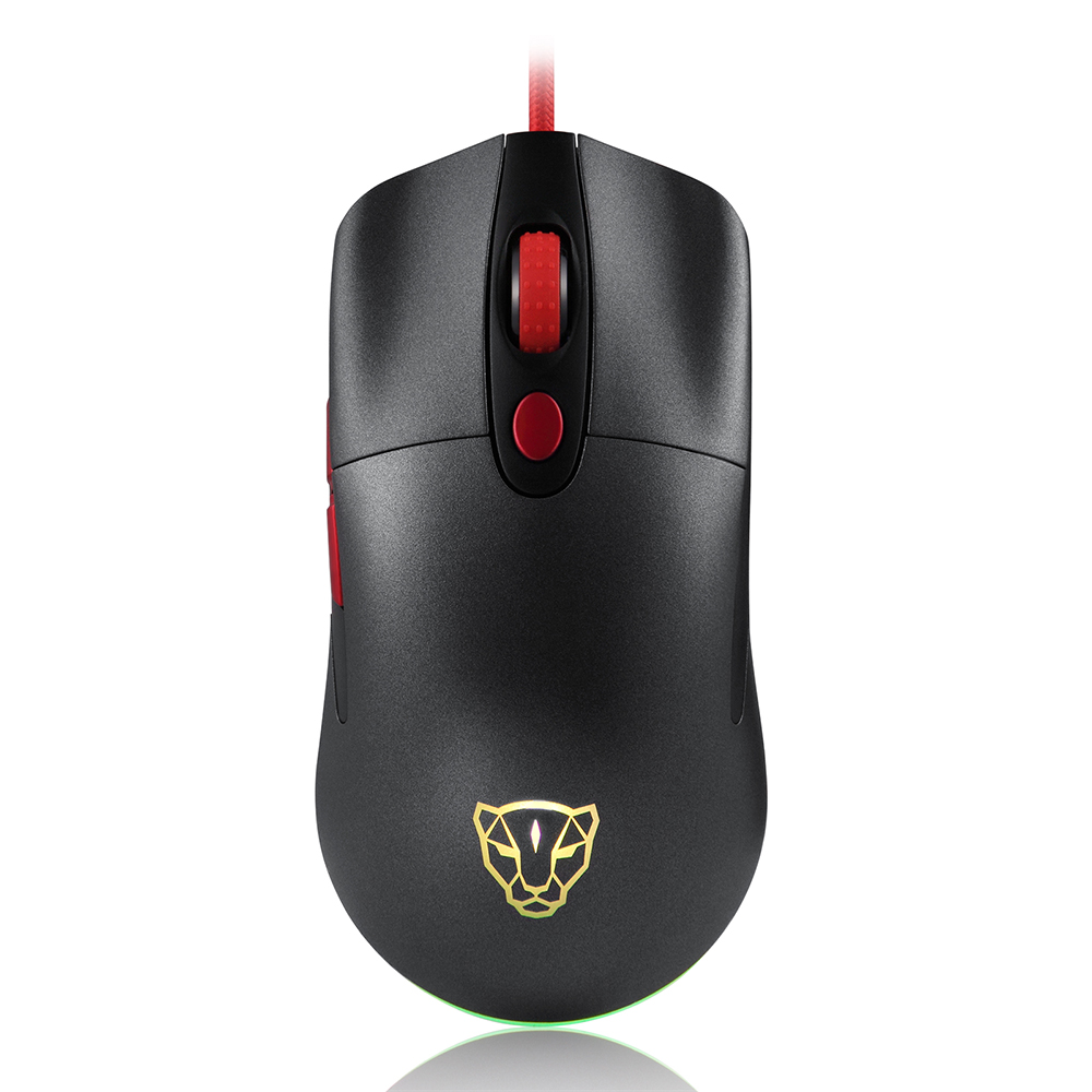 Motospeed V400 Wired Gaming Mouse RGB Backlit Mouse E-sports Mouse with 6 Adjustable DPI Levels Programmable Buttons Black