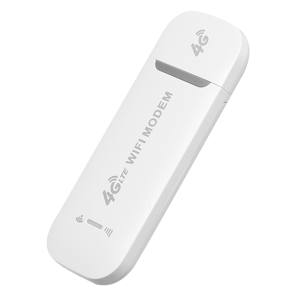 4G LTE WiFi Modem 150Mbps Portable WiFi USB WiFi Dongle with WiFi Hotspot for Europea Asia and Africa Region(White)