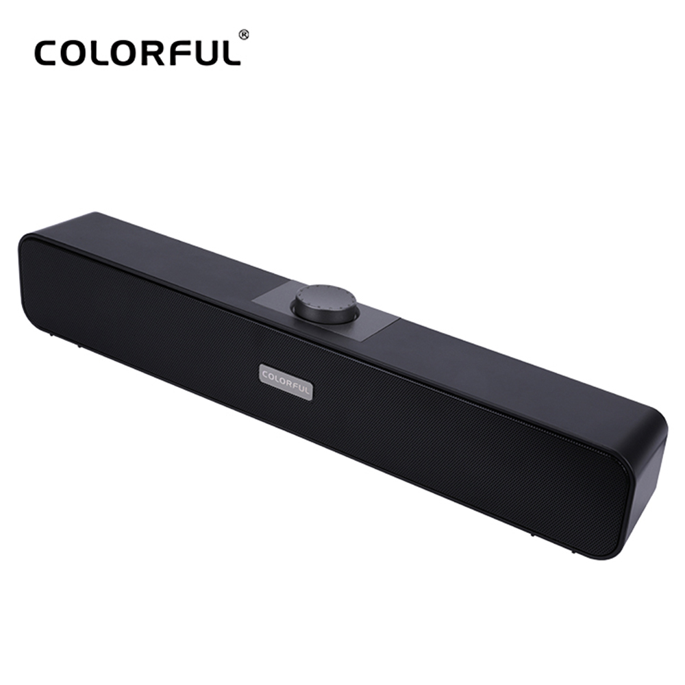 Colorful CSP-5201 USB Wired Speaker Desktop Multimedia Speaker HiFi Sound Quality Independent Volume Adjust Knob Plug and Play