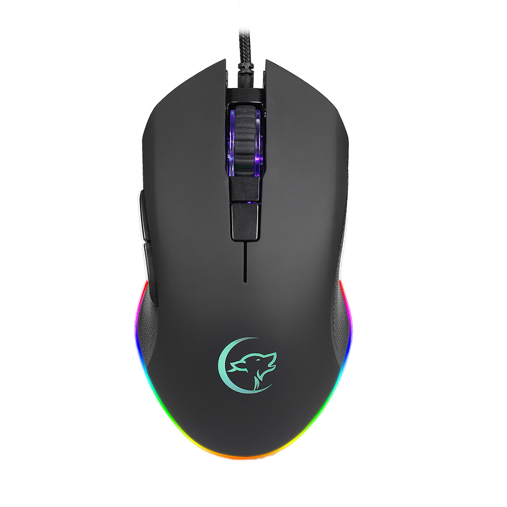 YWYT G812 USB Wired Mouse Gaming Mouse 3200DPI 6 Buttons Optical Gaming Mouse Ergonomic Mouse with Colorful Breathing Light