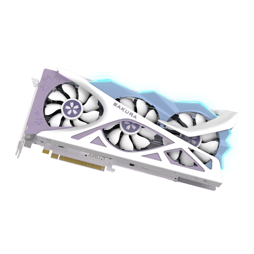 Yeston RX6700XT-12G D6 YA Gaming Graphics Card with 12G/192bit/GDDR6 Memory Dual Light Effect Mode 3*DP+HD Output Ports