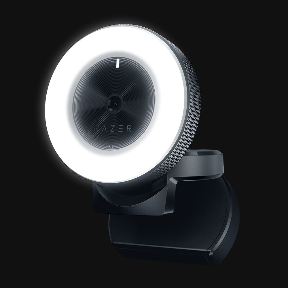 Razer Kiyo 1080P Desktop Streaming Camera Webcam with Multi-step Ring Light Lamp for Tik Tok Live Streaming Black