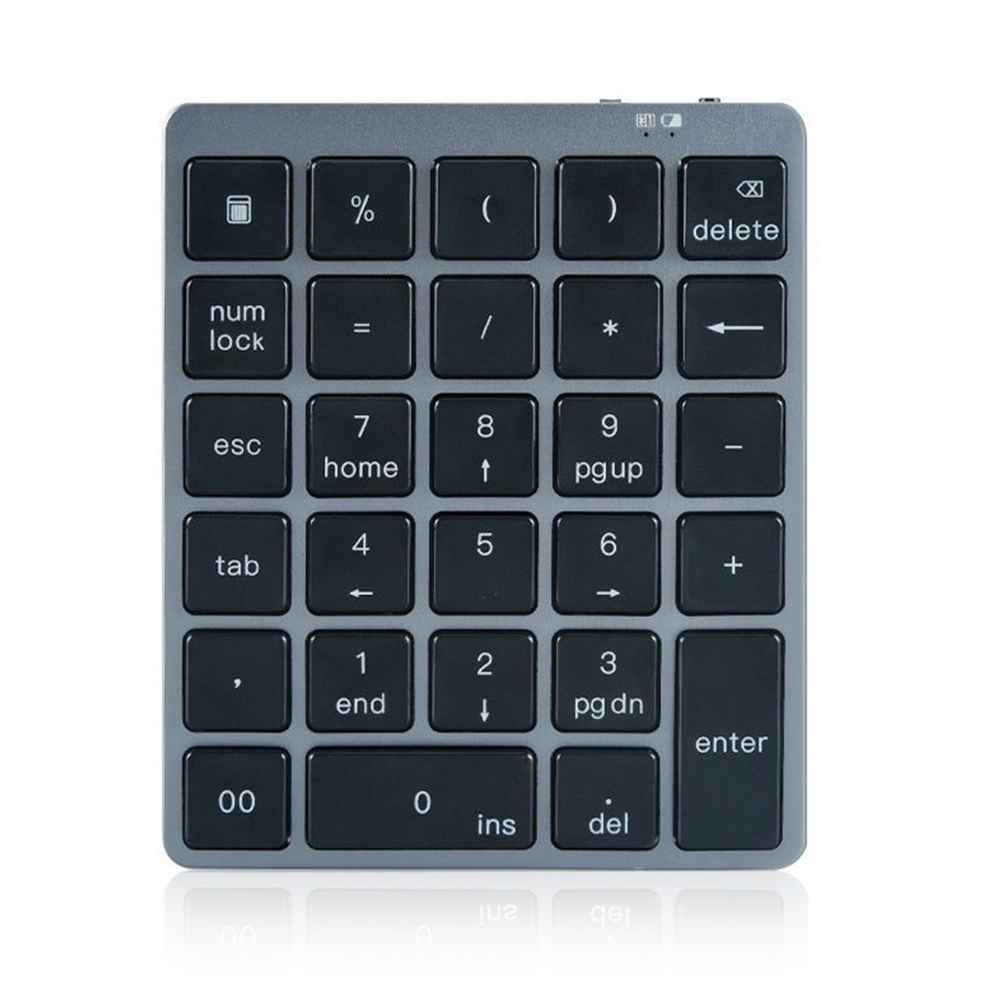 28 Keys Wireless BT Numeric Keyboard Portable Financial Accounting Office Keyboard Built-in Rechargeable Lithium Battery