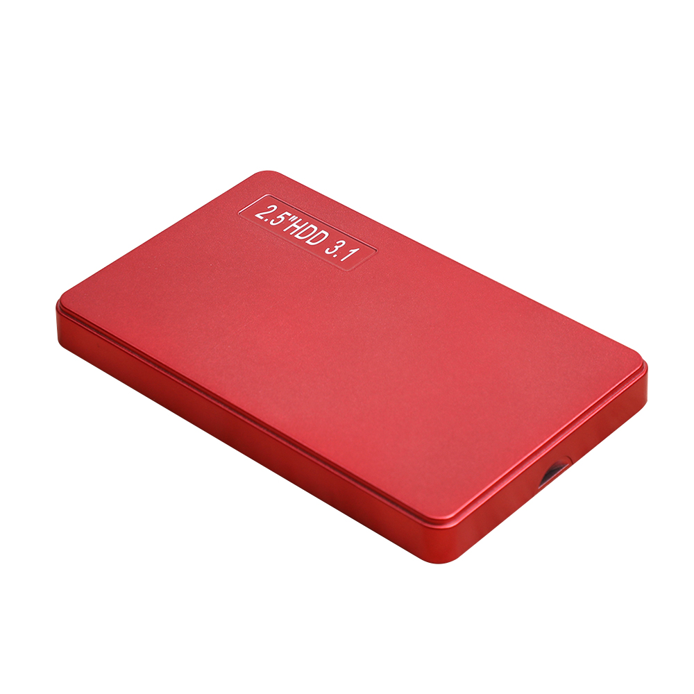 2.5'' Type-C to USB 3.0 External Hard Drive Portable HDD High Transmitting Speed Plug&Play for Desktop/Laptop (120GB) Red