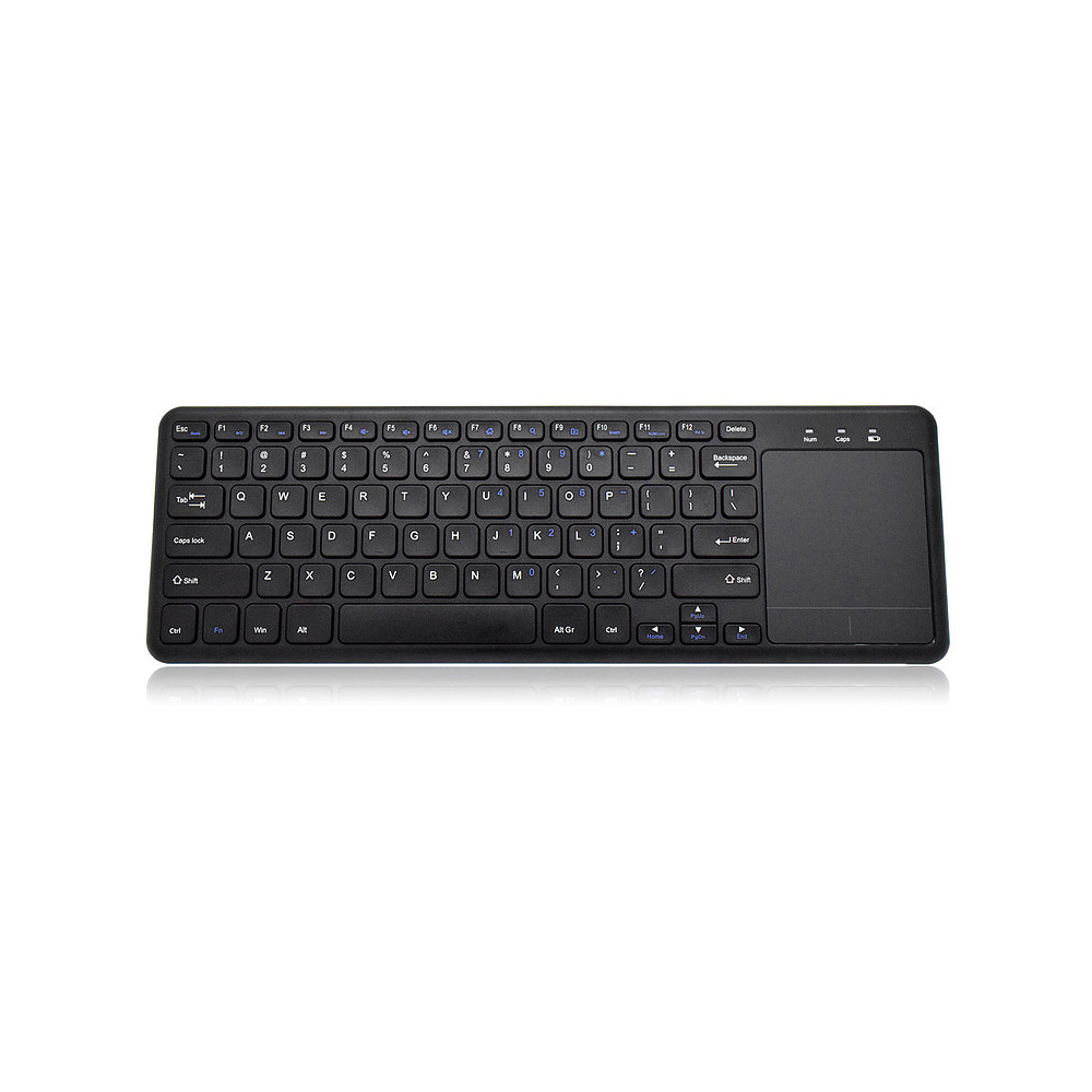 2.4G wireless keyboard with Multifunctional touchpad 78 Key ultra-thin office Portable Keyboard for Windows/Android Black