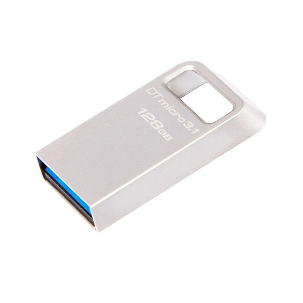 Kingston DTMC3 128GB USB3.1 Metal USB Flash Drive Portable Shockproof Wear-resistant U Disk Up to 100MB/s Read Speed Silver