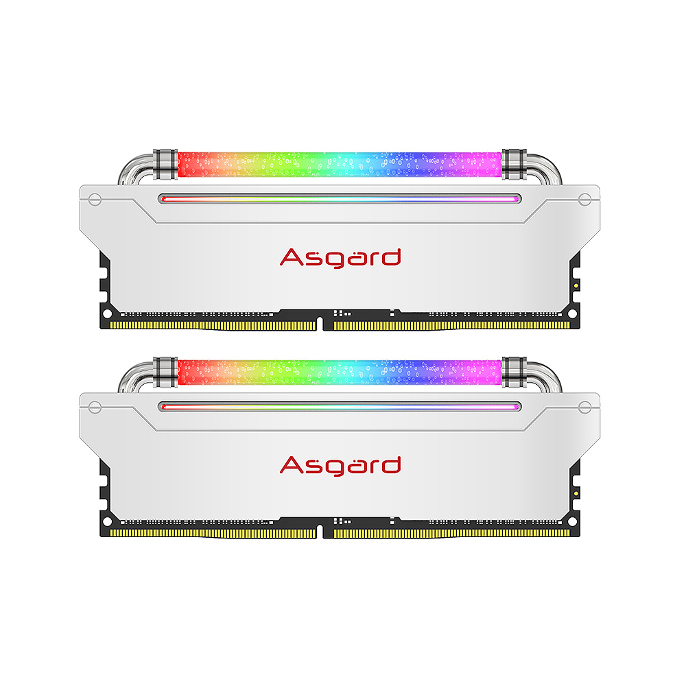 Asgard DDR4 Desktop Computer Memory RGB RAM 3600MHz High Frequency Support XMP2.0 Auto Overclocking White 16GB(8GB*2)