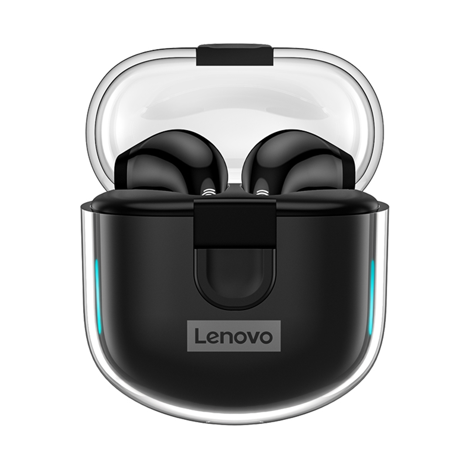 Lenovo New LP12 Wireless BT5.1 Earbuds Semi-in-ear Sports Earphones HiFi Stereo Sound Dual Mic Low Latency Long Endurance Black