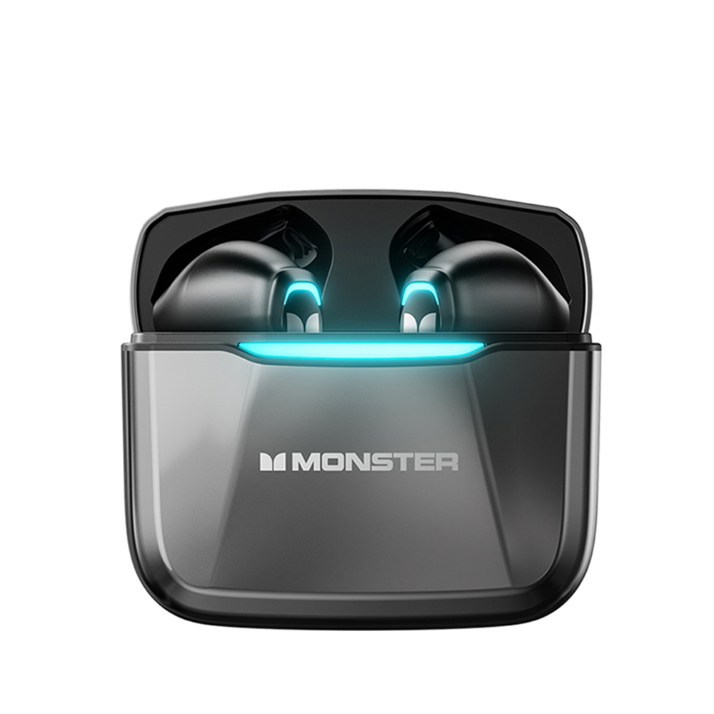 MONSTER GT11 True Wireless BT Earbuds Ergonomic Semi-in-ear Headphones BT5.0 Chip Moving Coil Unit HiFi Sound Quality Black