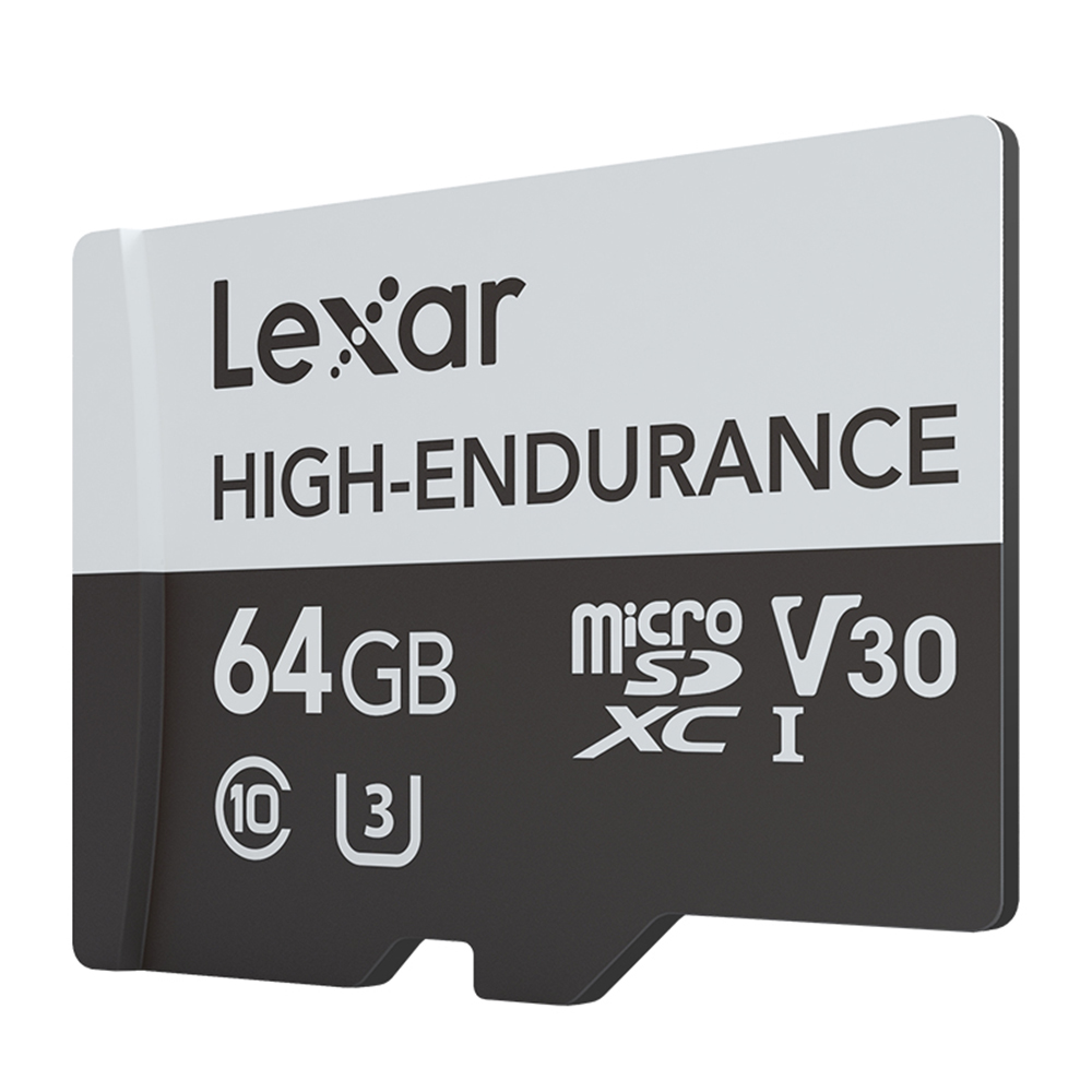 Lexar High-Endurance 64GB TF Card C10 U3 V30 High-speed Micro SD Card Read Speed up to 100MB/s for Dash Cam Security Monitoring