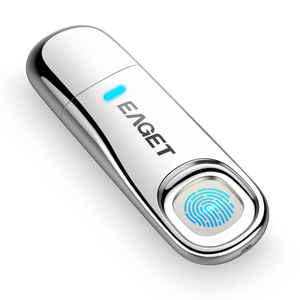 EAGET FU60 128GB USB3.0 Metal Fingerprint Encryption U Disk High-speed USB Flash Drive Accurate Recognition Privacy Management