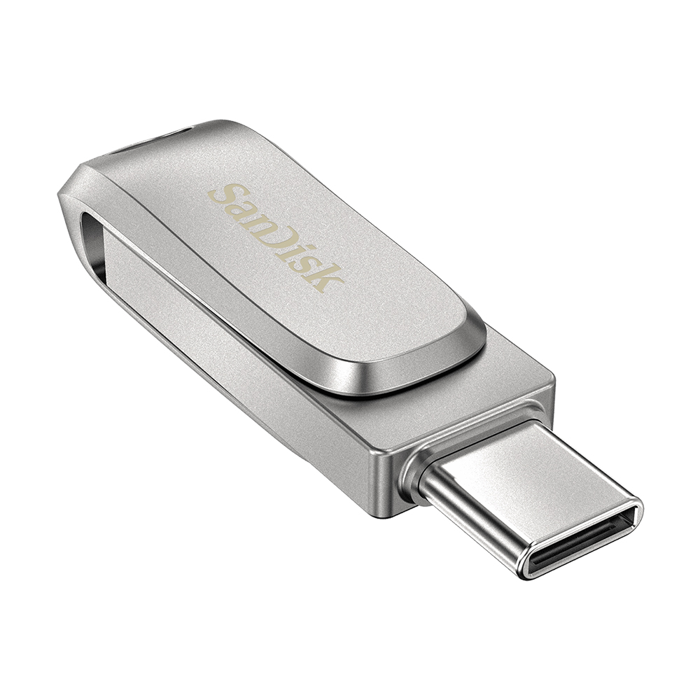 SanDisk SDDDC4 32GB OTG USB3.1 Type-C Metal U Disk Type-C/Type-A Rotatable Dual-port USB Flash Drive up to 150MB/s Read Speed