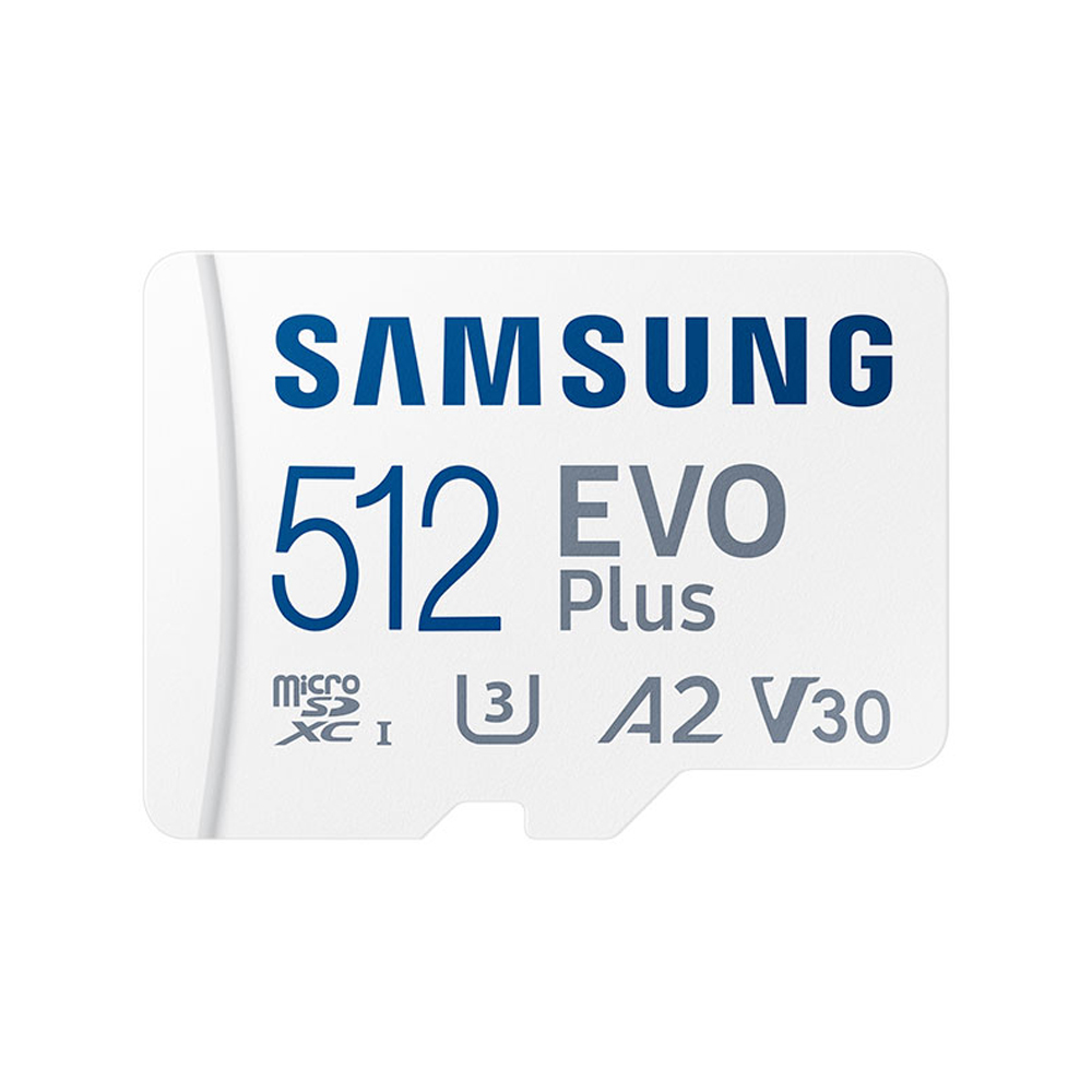 SAMSUNG EVO Plus 512GB TF Card U3 A2 V30 High-speed Micro SD Card up to 130MB/s Read Speed for Phone Tablet Security Monitoring