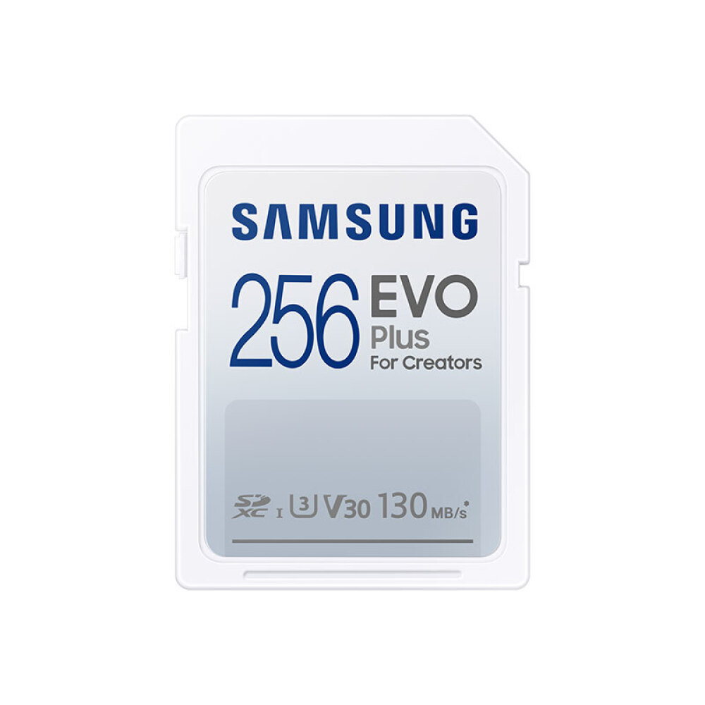 SAMSUNG 256GB EVO Plus SD Card U3 V30 Speed Level up to 130MB/s Transmission Speed for Digital Camera Surveillance Camera Laptop