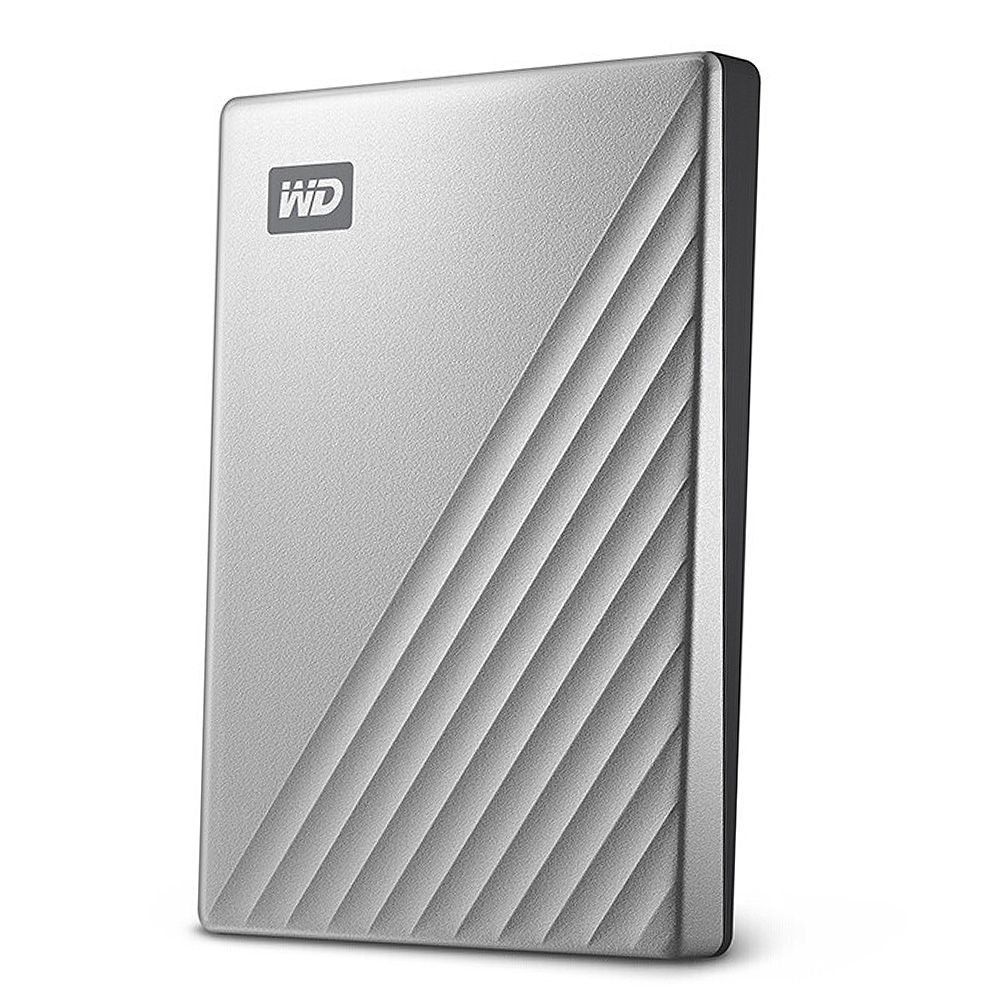 WD My Passport Ultra 2.5 inch Mobile Hard Disk Type-C Interface Metal Texture Built-in 256-bit AES Hardware Encryption 1TB Silver