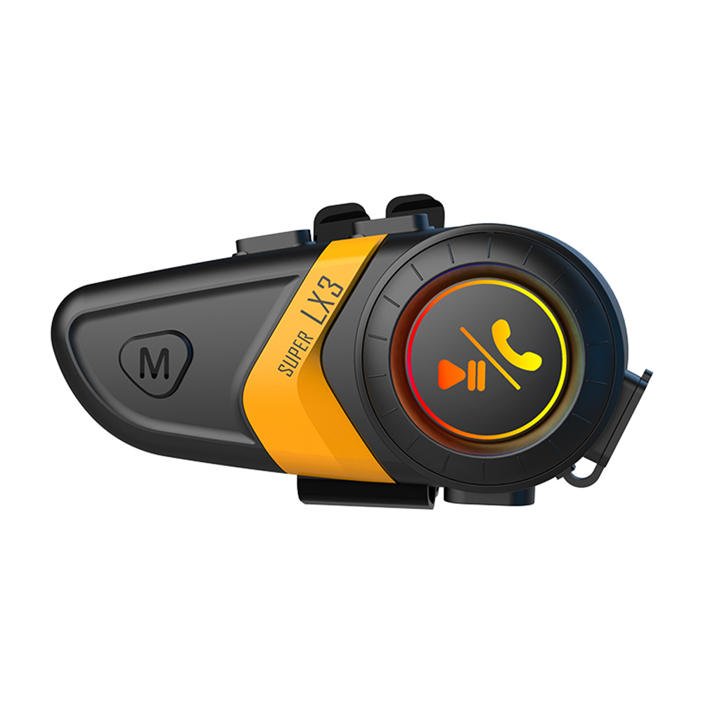 LX3 Motorcycle BT Headphone Helmet Headset BT5.0 Chip CVC Intelligent Noise Reduction Clear Call Long Endurance Time Orange