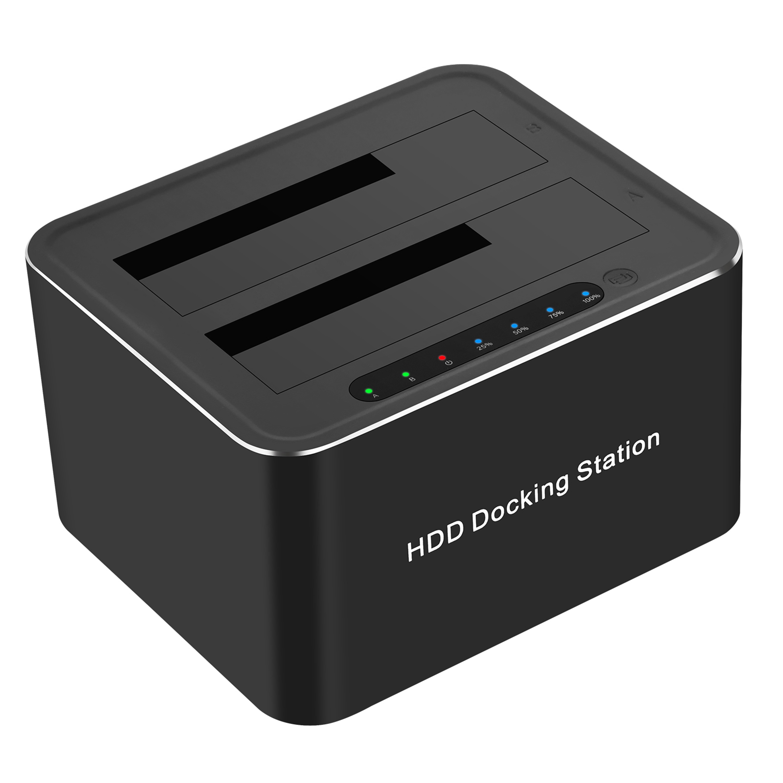 HDD Docking Station USB3.0 to SATA Dual-bay Hard Drive Docking Station Plug And Play Support All 2.5''/3.5'' SATA HDD SSD