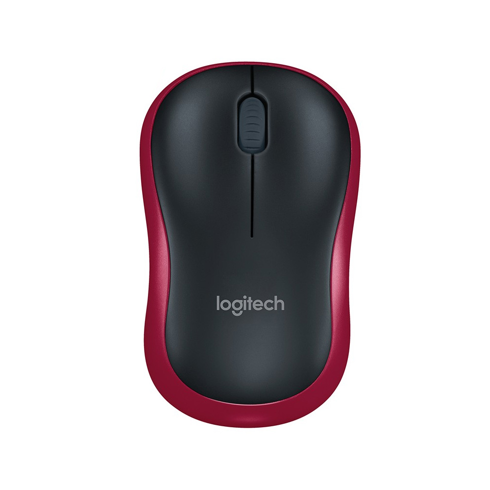 Logitech M186 2.4G Wireless Mouse Ergonomic Symmetrical Office Mice with 10m Wireless Transmission Distance for PC Laptop Red