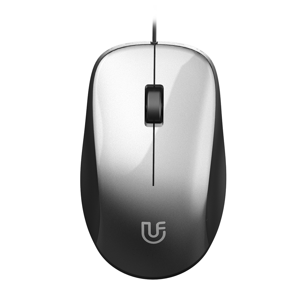 uFound U-69 Wired Business Office Mouse USB Powered Mouse 1000DPI Office Mouse for Home/Office Silver