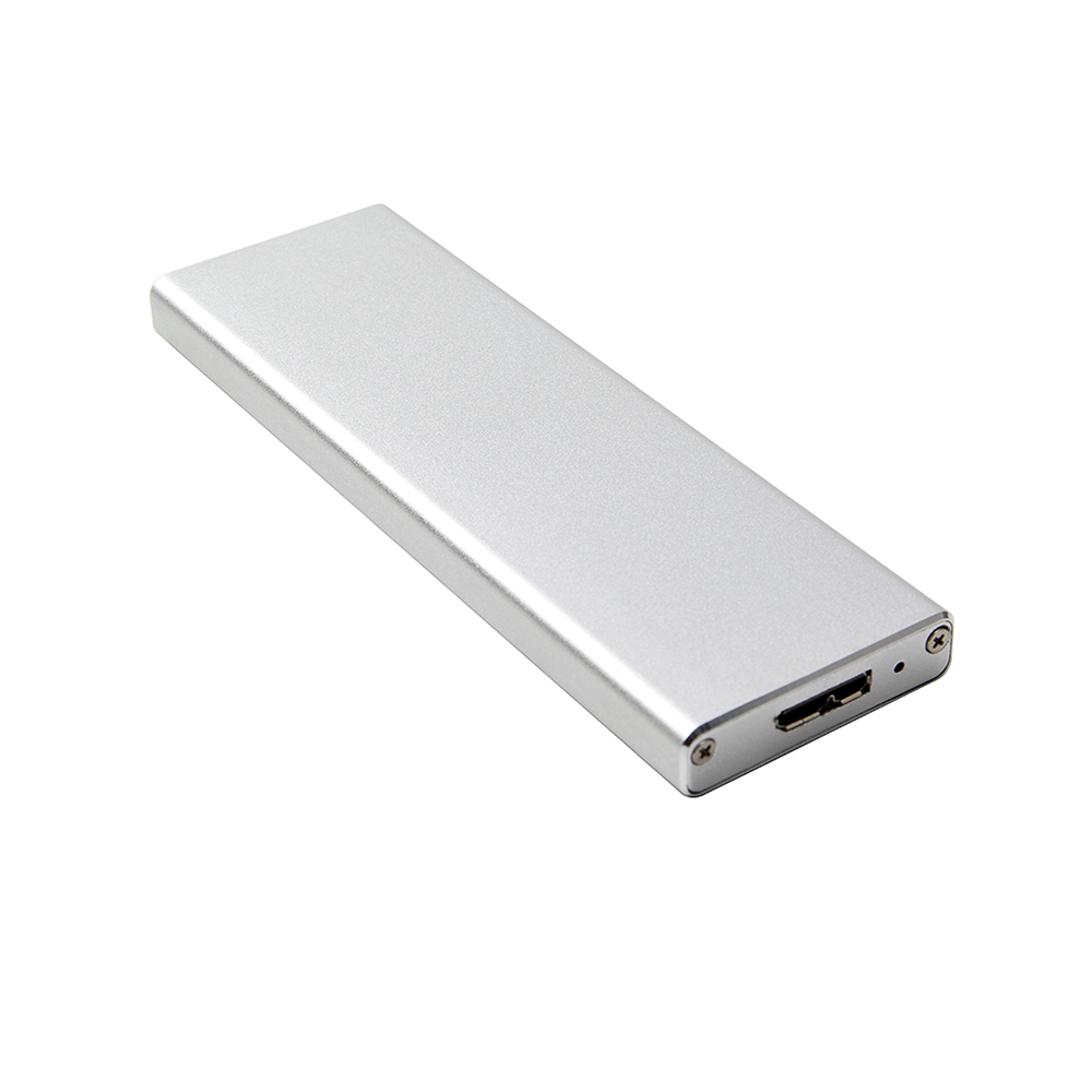 Hard Disk Case Mobile Hard Disk Case Compatible with 2010/2011 MacBook Air A1369 A1370 SSD with Aluminum Alloy Shell Silver