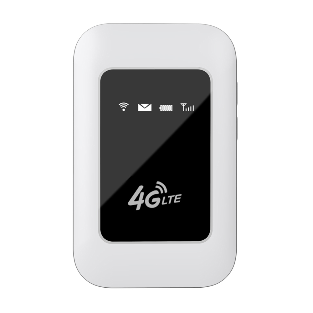 4G Portable WiFi Hotspot 150Mbps MiFi Mobile Router with SIM/TF Card Slot Support 4G LTE FDD/3G UMTS, White North America Version