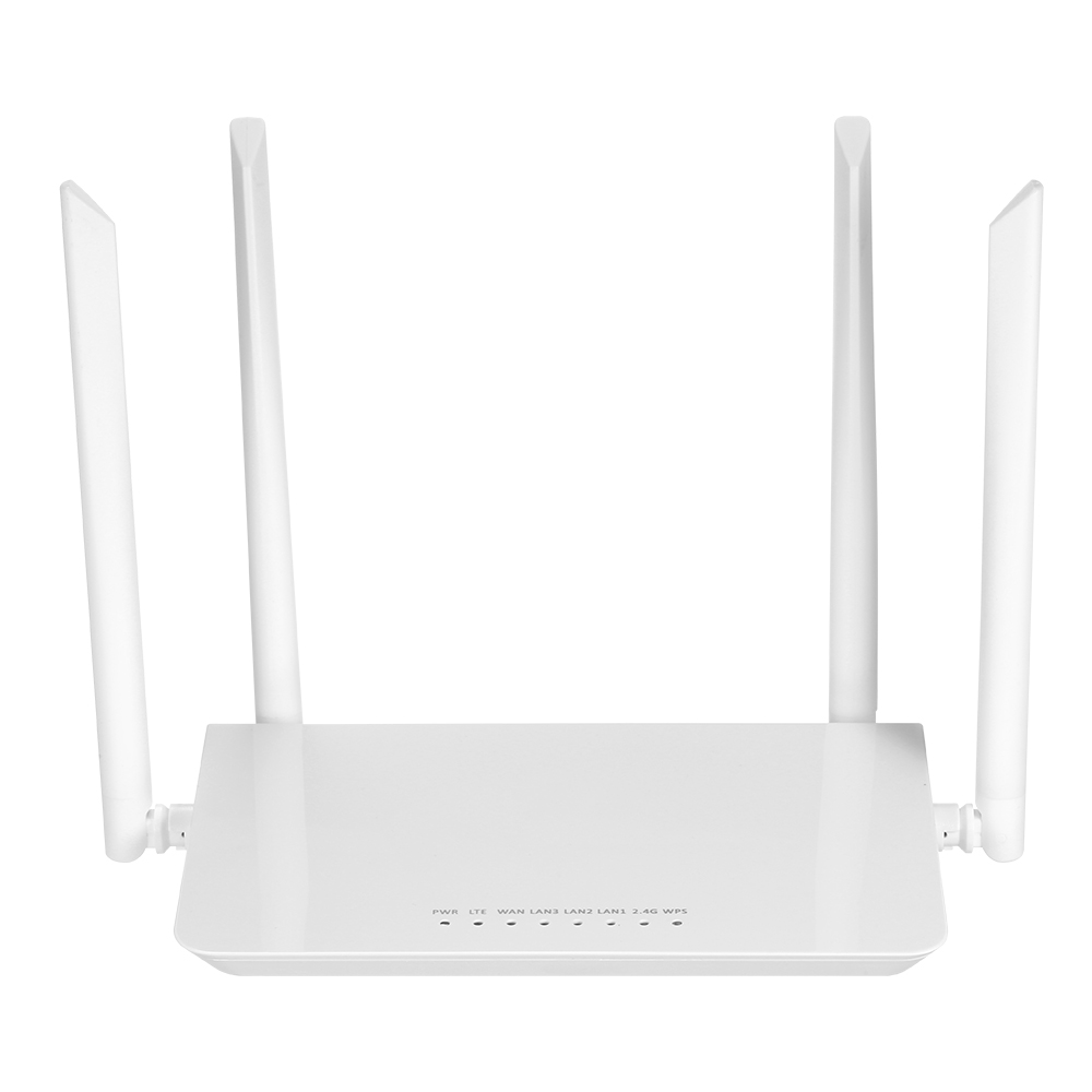 4G LTE CPE WiFi Router 300Mbps High-speed Wireless Router Wide Coverage with 4 External Antennas SIM Card Slot European Version