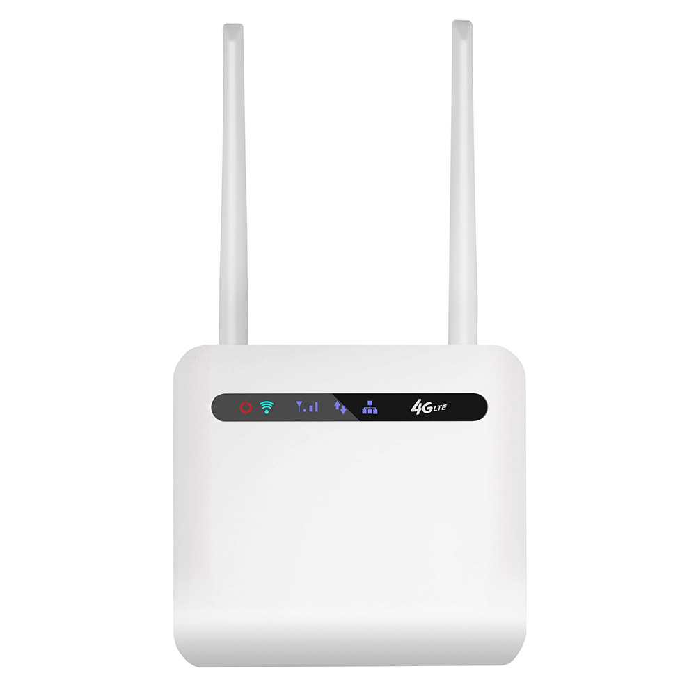 4G Router with SIM Card Slot WiFi Hotspot 2.4G 300Mbps+5.8G 750Mbps Max 10 Devices WPS Encryption USB Powered White, EU Version