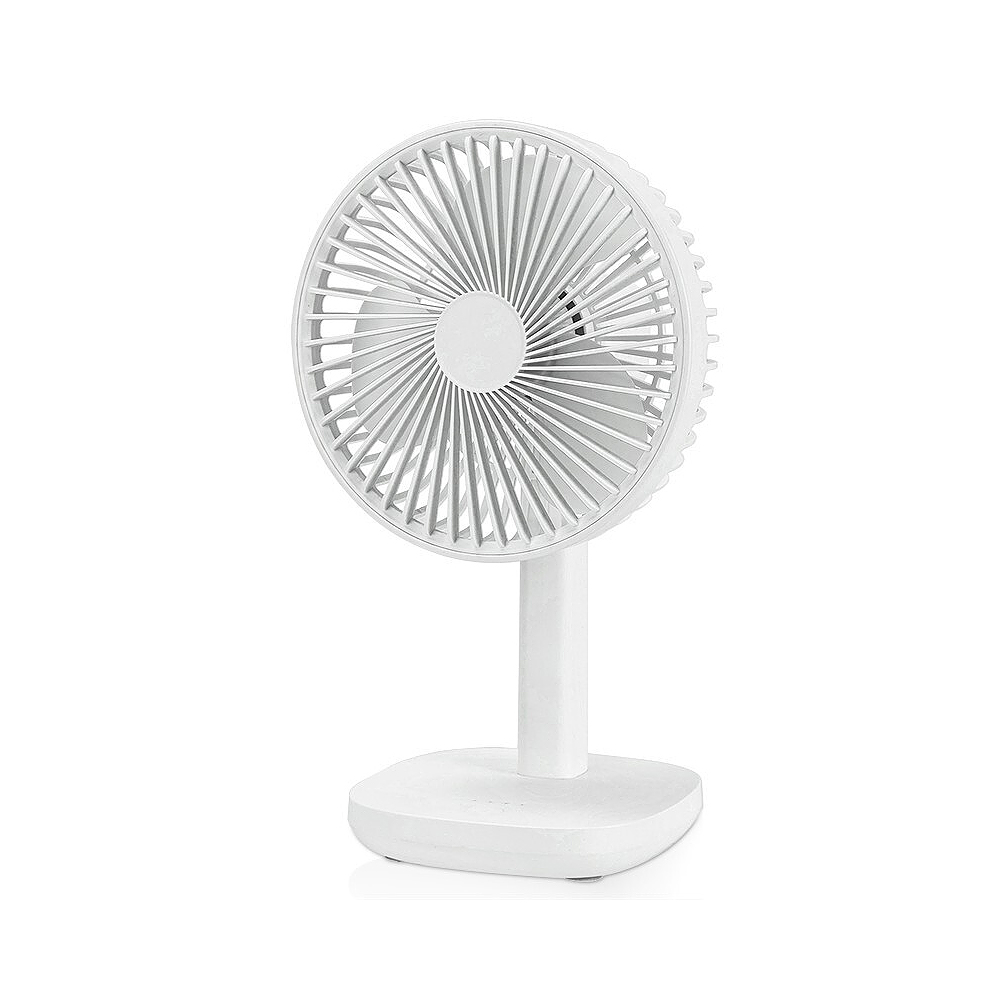 F6 Fan Stand Desktop Shaking Charging Fan Keystroke Speed Regulation Fan with Adjustable Angle LED Indicator White