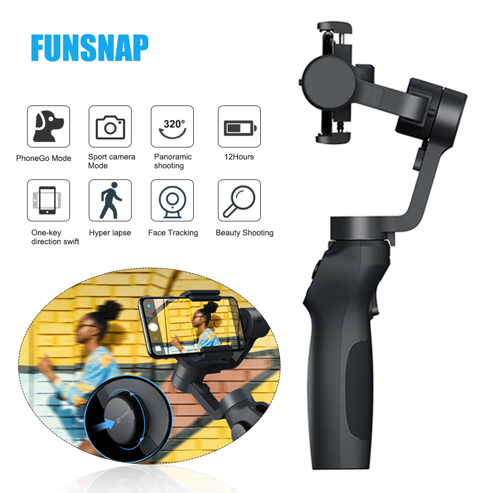 FUNSNAP Capture2 Stabilisateur New Handheld Gimbal Live Appliance Stabilizer Compatible FilMic Pro Phones