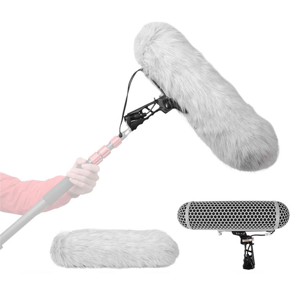 Microphone Wind Protect Cage + Windshield + Shock Mount Suspension System Compatible with RODE NTG1/NTG2/NTG3/NTG4/NTG4+ Microphones