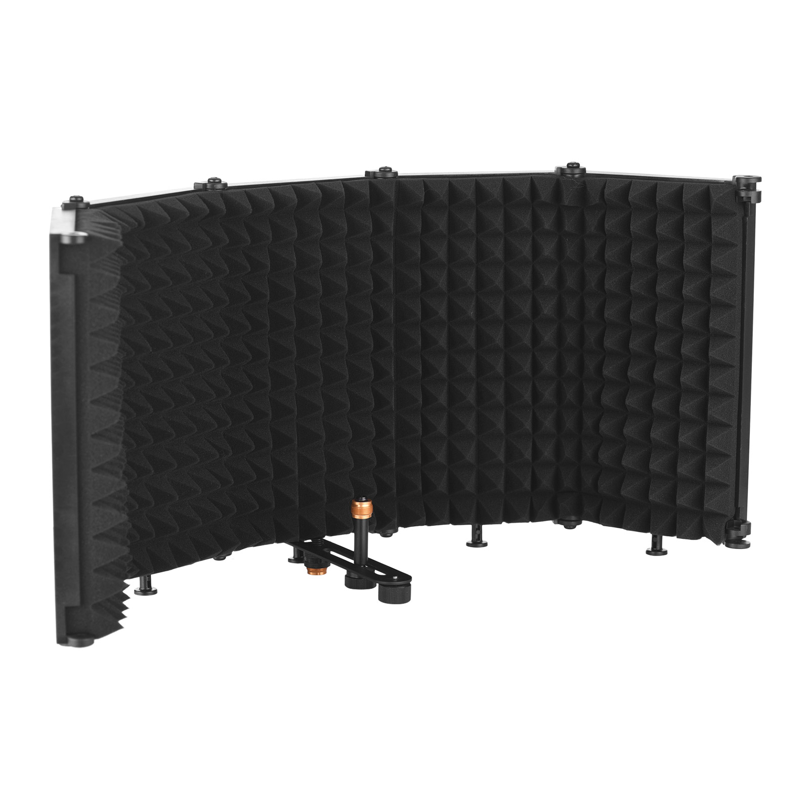 BOYA Foldable Microphone Isolation Shield 5-Panel Mic Soundproof Shield Sound Absorbing Foam Tabletop for Audio Recording Singing Studio