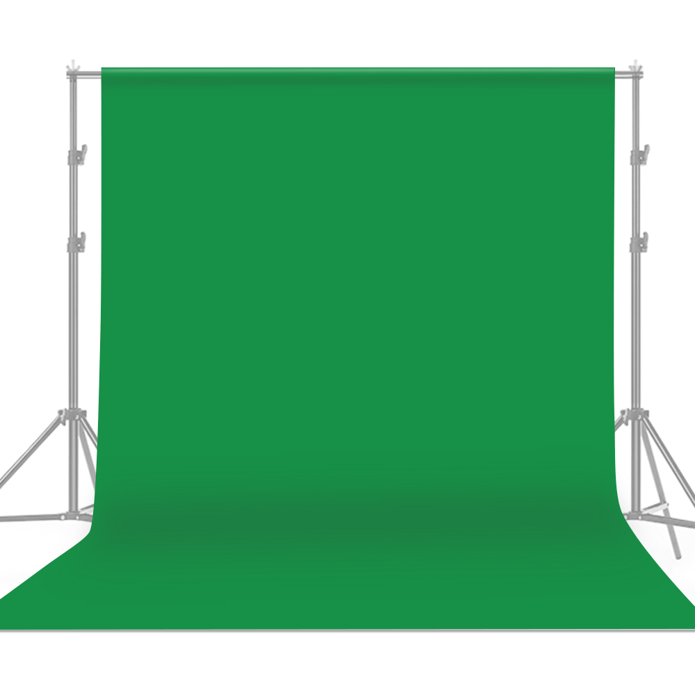 3 * 6m / 10 * 19.7ft Professional Green Screen Backdrop Studio Photography Background Washable Durable Polyester-Cotton Fabric Seamless One-Piece Design for Portrait   Product Shooting