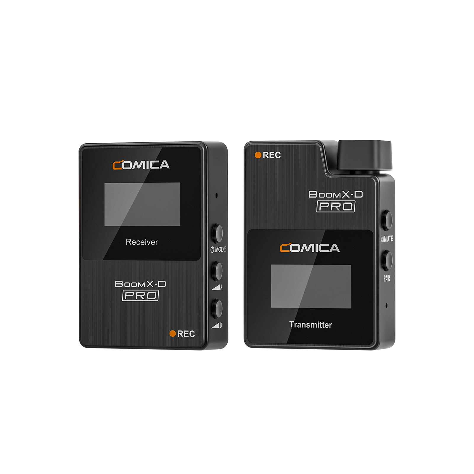 COMICA BoomX-D PRO D1 One-Trigger-One 2.4G Dual-Channel Wireless Microphone System Built-in 8G Memory Card Digital & Analog Output Modes 100M Effective Range  for DSLR Mirrorless Cameras Smartphones C