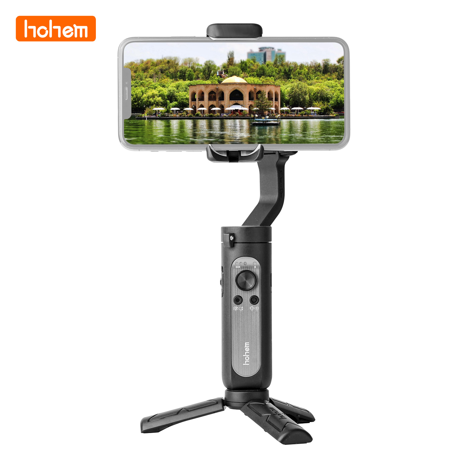 Hohem iSteady X Ultralight 3-Axis Palm Gimbal Handheld Stabilizer Foldable Design One-click Inception Mode with Moment Mode ISteady 3.0 Anti-shake Algorithm System Compatible with Smartphone Weight up