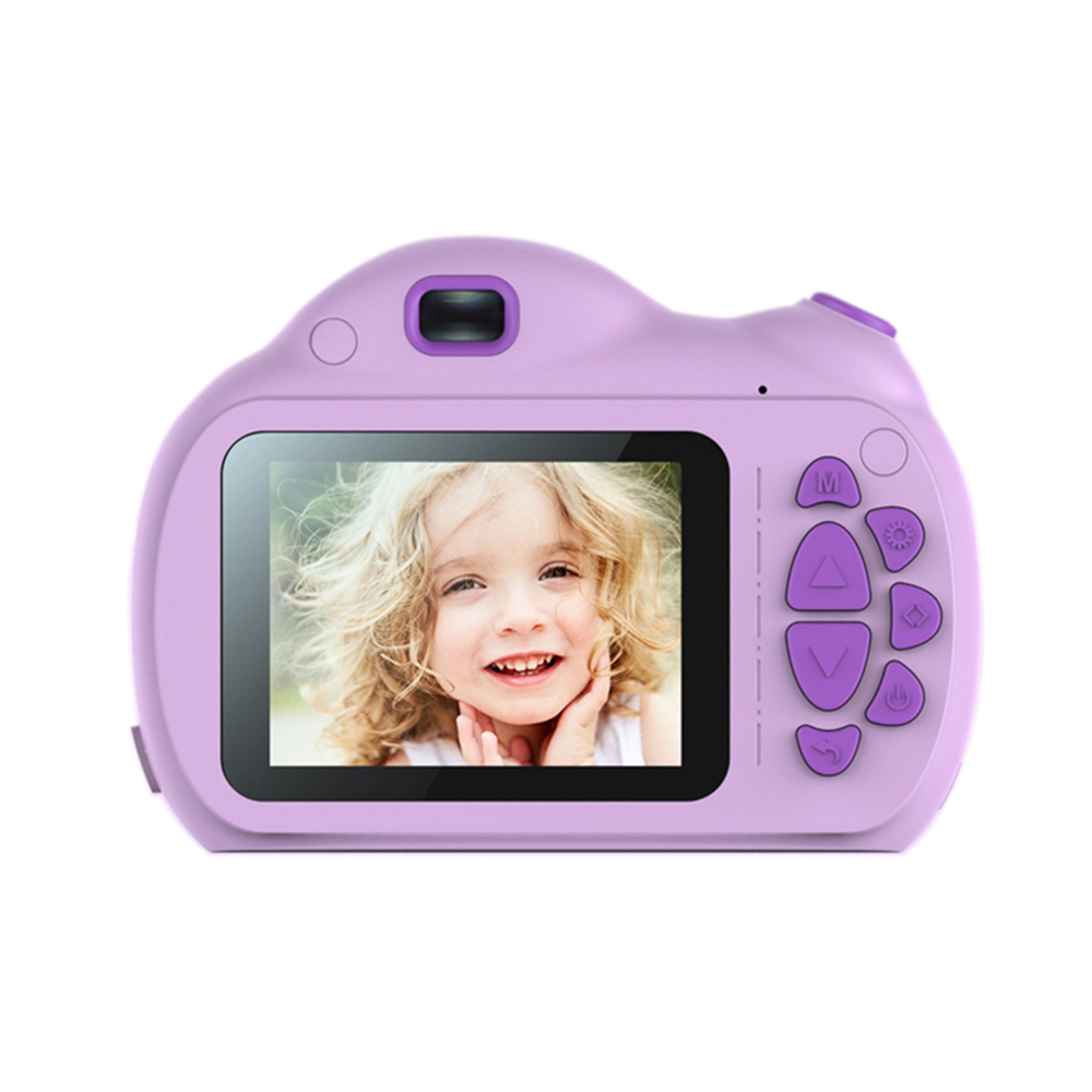 Portable Intelligent Focus Mode Large Screen Children Camera Cartoon Mini Dual Lens Digital Camera For Children Without Storage Card