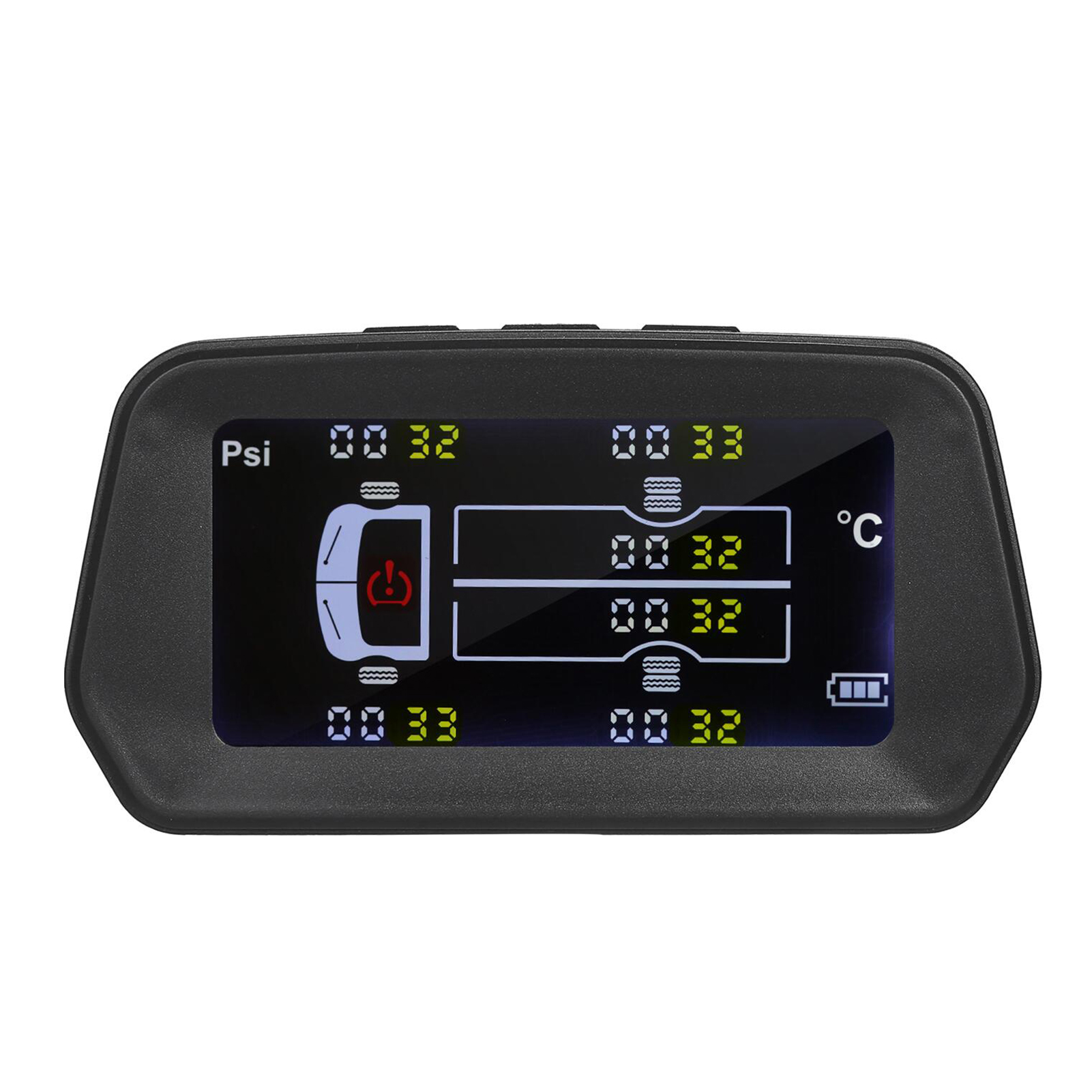 Tire Pressure Monitoring System Solar Charge 6 Alarm Modes Smart 0.01 High Accuracy LCD Color Display with 6 External Sensor for Light Truck Tires' Real-Time Pressure and Temperature(0~116PSI)