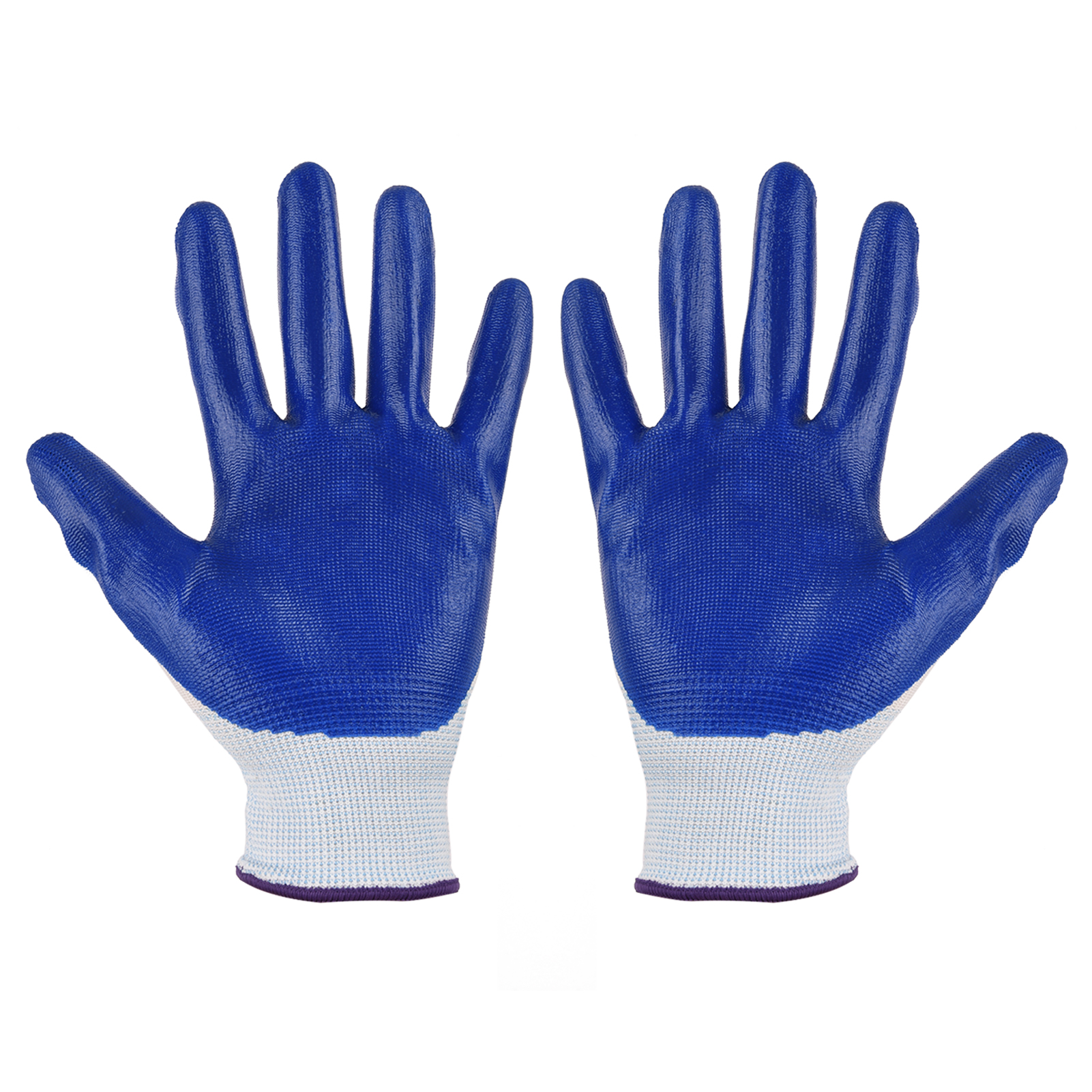 1-pair Nitrile Work Gloves Gardening Gloves Polyurethane Coated Multi-purposes Breathable