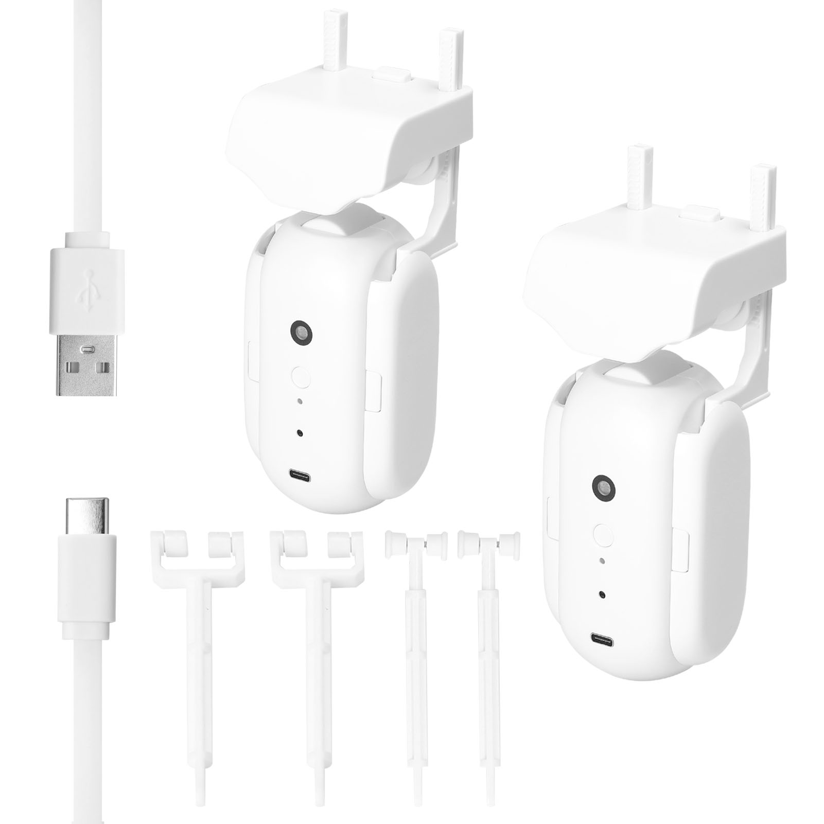 2pcs Tuya Smart Curtain Motor BT Voice Control Switch Electric Curtain Robot APP Control Timer Setup Compatible with Alexa Google Home for Roman Rod